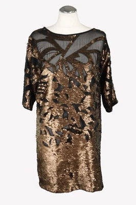 French Connection Damen Kleid Gr. 34 (UK 8) Braun Shiftkleid Shirtkleid Dress - Bild 1 von 4