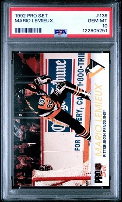 1992 PRO SET #139 MARIO LEMIEUX PSA 10 - Image 1 of 2