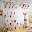 Floral Tulle Voile Window Curtain Drape Panel Sheer Scarf Divider Home Decor Au|