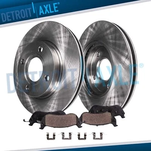Front Disc Rotors + Ceramic Brake Pads for 2007 - 2012 Nissan Sentra Versa Cube - Picture 1 of 8