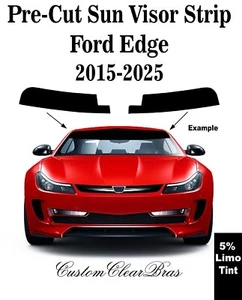 Pre-cut Sun Visor Strip 5% Limo Window Tint For 2015 - 2023 2024 2025 Ford Edge - Picture 1 of 1