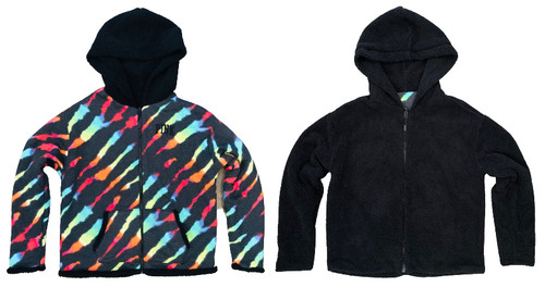 UNDERCOVER FELPA CON CAPPUCCIO SHERPA CON CERNIERA COMPLETA REVERSIBILE VICTORIAS SECRET ROSA TAGLIA XS NUOVA CON ETICHETTE