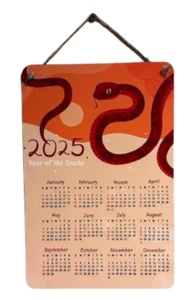Calendario - Año Nuevo Chino 2025 Año de la Serpiente Año Completo 8x12 en Aluminio - Imagen 1 de 3