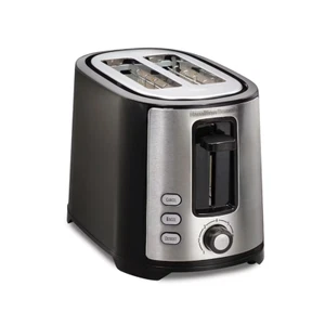 Tostadora Hamilton Beach 2 Rebanadas Ranura Extra Ancha Negra Acero Inoxidable SIN ENVÍO CA - Imagen 1 de 5