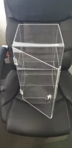 CHEAP Brand new lockable acrylic display case, 2 levels, Available now - Picture 1 of 4