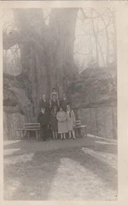 Bremgarten Aargau private Foto-AK 1930 Gruppe mit Emmaus-Linde Schweiz 2307199 - Picture 1 of 2