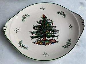 ⭐️ Spode Christmas Tree Handled Oval Cake Plate Platter S3324Q  - 11.5" x 13" - Picture 1 of 4