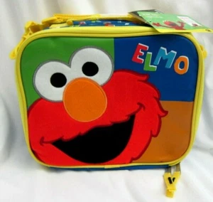 9.5" Elmo Checkered Sesame Street Insulated Lunch Bag Lunchbox-Brand New! - Picture 1 of 1