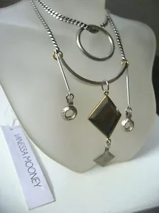 Vanessa Mooney Necklace Athena Choker Silver Pyrite Pendant Egyptian Goddess NWT - Picture 1 of 12