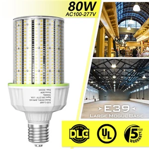 LED Corn Light Bulb 80W Replace 400W Metal Halide E39 Large Base 6000K 12,000LM - Picture 1 of 12