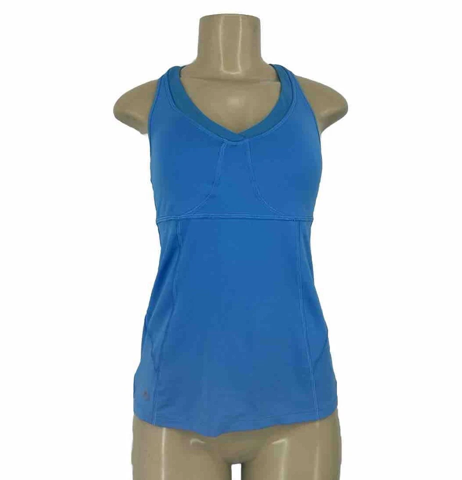 Athleta 34B женщин небесно-голубой VaVa встроенный бюстгальтер Майка стиль 903753 Racerback 1-5 - Изображение 1 из 4