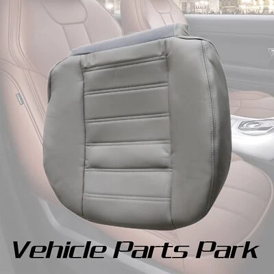 适用于 2003 2004 2005 2006 年悍马 H2 发球杆底部皮革座椅套锡灰色 — 第 1/4 张图片