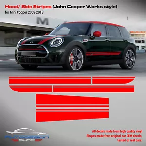 Calcomanías gráficas estilo capucha/rayas laterales Mini John Cooper Works - Imagen 1 de 1