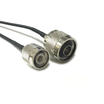 N type male to TNC male plug pigtail cable RG174 20cm for wifi router antenna  - Image 1 of 4