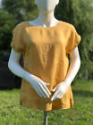 Paul Costello Living Women's Ochre Sleeveless Buttons On Back  Blouse D40L 10