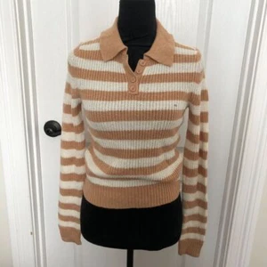 New American Eagle Outfitters Women's XS Striped Collared Sweater  NWT - Picture 1 of 10