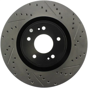 StopTech 127.51036L Front Left Drilled Slotted Brake Rotor for 2010-2016 Genesis - Foto 1 di 9