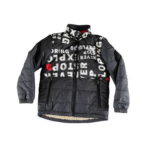 The North Face Boys' Reversible Sherpa Printed Jacket Missing Detachable Hood - Picture 1 of 13