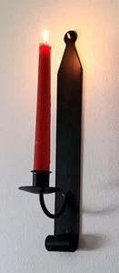 Applique candela Amish fatta a mano cinturino in ferro battuto conico 13-1/2""x1-3/4", Made in USA - Foto 1 di 7