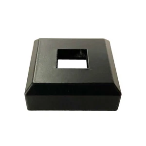 Baluster Flat Base Modern Shoe for 1/2" Square Balusters - 10Pcs - Satin Black - Picture 1 of 5