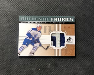 2011-12 UPPER DECK SP GAME USED NIKOLAI KULEMIN AUTHENTIC FABRIC PATCH #ed 3/35