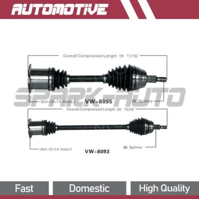 Conjunto de eje delantero CV TrakMotive para Volkswagen Beetle 2004 2005 2006 Foto 1 de 3