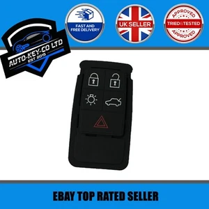 NEW REPLACEMENT 5 BUTTON RUBBER KEY PAD FOR VOLVO V40 V60 XC60 XC90 S60 S80 ETC - Picture 1 of 2