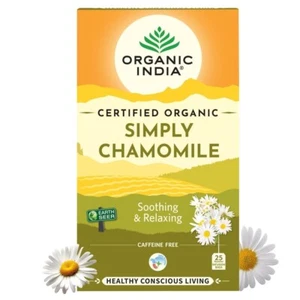Organic India Simply Chamomile 25 Tea bags Support Soothing and relaxation - Picture 1 of 10