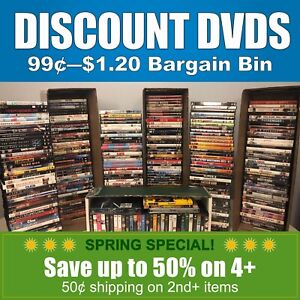 DISCOUNT DVDS (99¢-$1.20, GL thru O)  **BUNDLE SAVINGS & SHIPPING DISCOUNTS** 