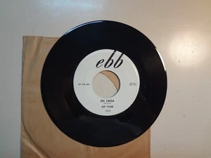 KIP TYLER: Oh Linda 2:15- Kali Lou 1:50-U.S. 7" 59 EBB 156 Original Promo Label - Imagen 1 de 2