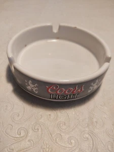Vintage Coors Light Bier Werbung Aschenbecher geprägter Boden - Bild 1 von 8