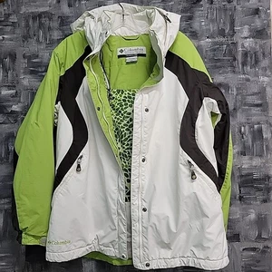 COLUMBIA 2 Tonos Verde MUJER L CHAQUETA ESQUÍ IMPERMEABLE XL5848 - Imagen 1 de 17