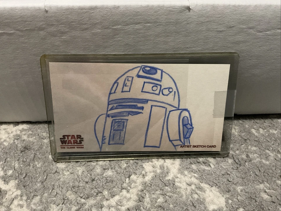 2009 Star Wars Artist Sketch Card Jason Hughes 1/1 R2-D2 Artist Signed Auto - Image 1 of 2