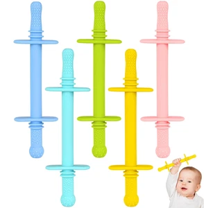 Fu Store Hollow Teether Tube Chew Straw Toy for Infant Toddlers Silicone Tubes T - Picture 1 of 14