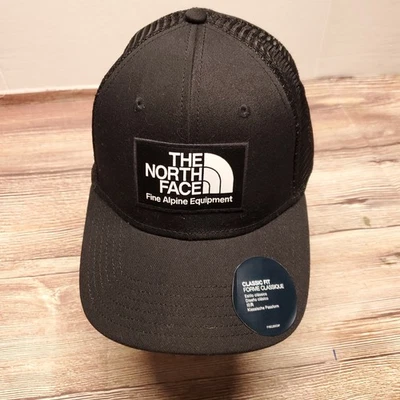 NEW The North Face Mens Mudder Trucker Black Mesh Logo Hat Cap Classic Fit - Image 1 of 4