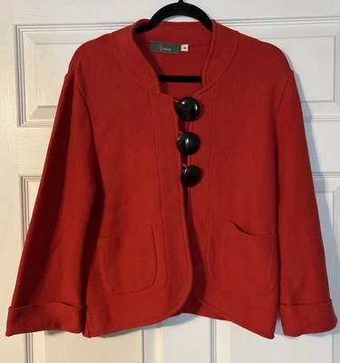 Blazer tejido escarlata sauce con botones grandes marrón talla S Foto 1 de 4