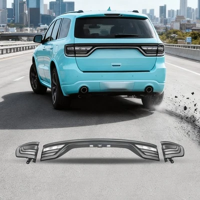 For 2014-2022 Dodge Durango LED Tail Lights with Tailgate Tail Light Smoked 3PCS - Image 1 of 4