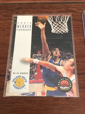 Tarjeta de baloncesto Chris Webber 1993-94 Skybox #227 novato NBA Warriors Foto 1 de 2