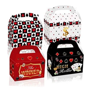 NA 12 Packs Poker Party Goodie Gift Boxes Casino Night Poker Game Theme Party - Picture 1 of 8