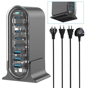 Station de charge USB 8 ports conviviale et compacte pour les voyages USB C + US - Photo 1 sur 17