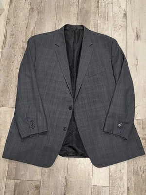 52L Men's Michael Kors Patterned Blazer Gray Blue Wool Blend Sport Coat - Image 1 of 4