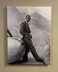 Sean Connery James Bond • Aston Martin Leinwand Wandbild 18x24 Vintage Stil Druck - Bild 1 von 11