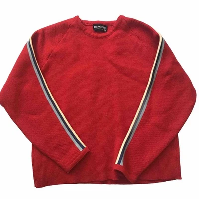 Suéter De Colección Demetre Esquí Carreras Rayas Rojas Hombres Grande Lana Pesado *Defectos-agujeros Foto 1 de 4