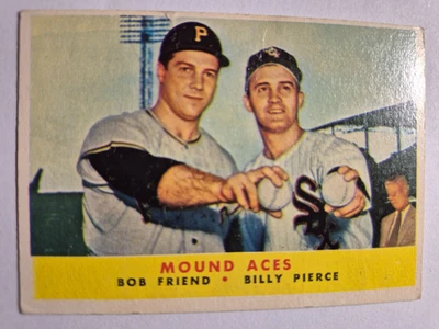 1958 Topps #334 Mound Aces/Bob Friend/Billy Pierce - Image 1 of 2