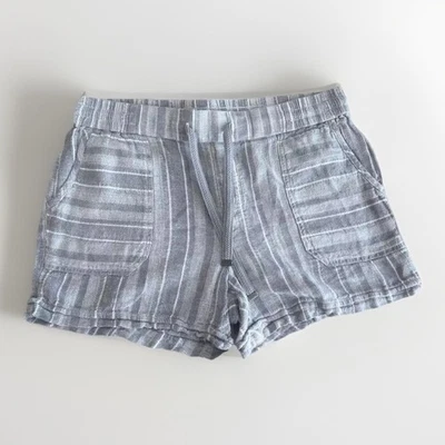 Pantalones cortos de lino para mujer talla M gris blanco tiro alto de Style & Co Preppy Foto 1 de 4