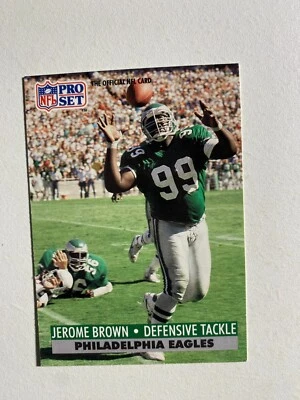 1991 PRO SET #614 JEROME BROWN NM-MT NFL FOOTBALL CARD - Image 1 of 2