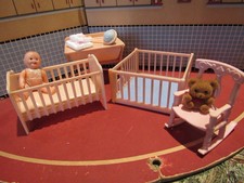 dolls house nursery set