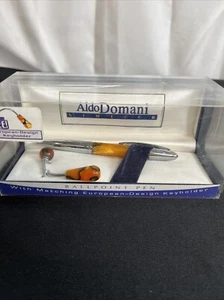 Aldo Domani Limited Ball Point Pen & Matching Keyholder (Euro Design) NEW - Imagen 1 de 4