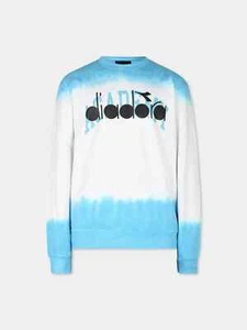 DIADORA JUNIOR COTTON CREW NECK SWEATSHIRT art. S4DIJBSW024 - 051 TURQUOISE - Picture 1 of 3