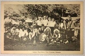 Postcard Native Americans  Indian Pow Wow Fort Frances Canada - Picture 1 of 2
